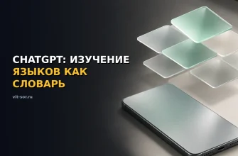 ChatGPT изучение языков: словарь в кармане на экране смартфона