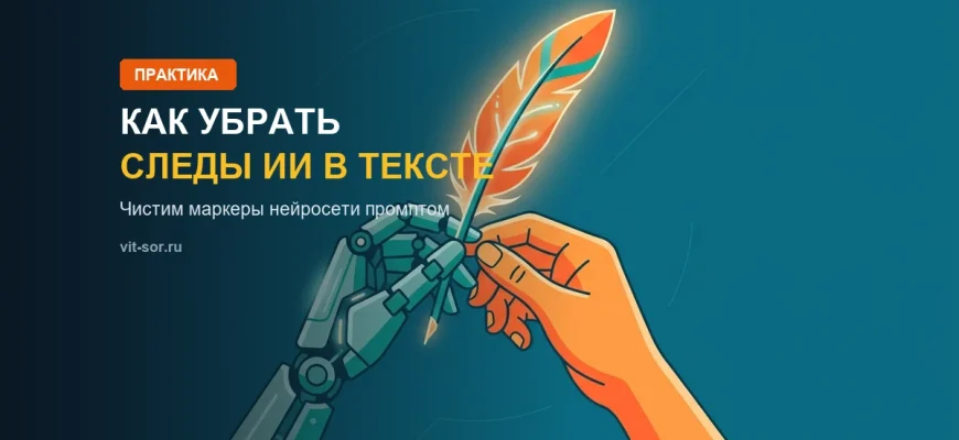 Как убрать следы ИИ в тексте: чистим маркеры нейросети промптом