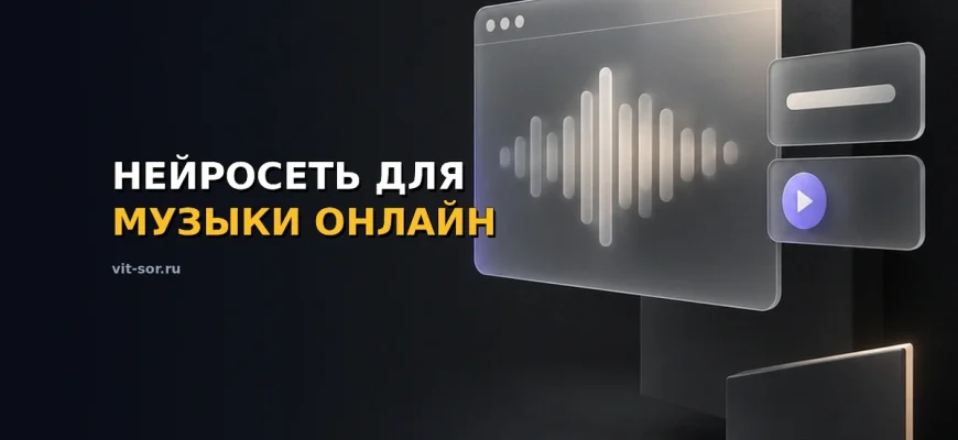 Нейросеть для музыки онлайн: интерфейс генератора треков в браузере