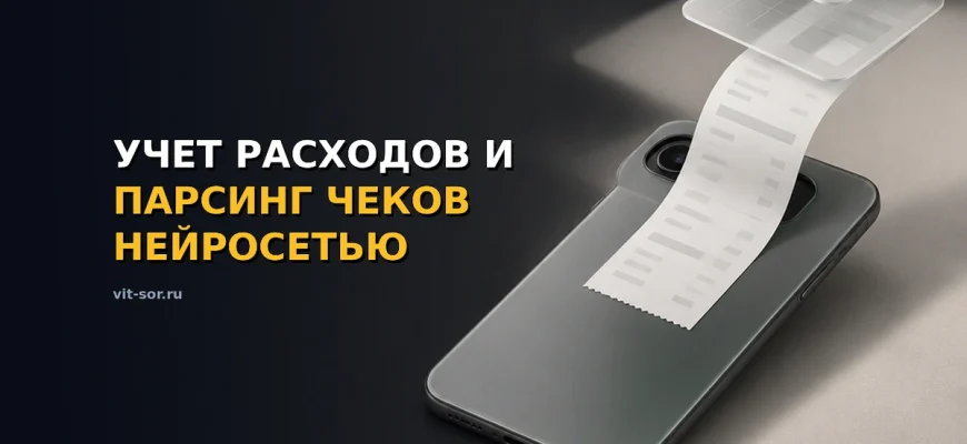 Парсинг чеков нейросетью: схема автоматического учета расходов